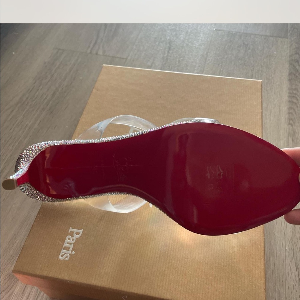 Christian Louboutin Silver Red Heels